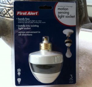 First Alert Motion Sensing Light Socket for $35.