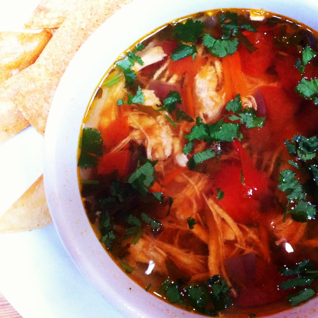 Chicken Tortilla soup from Rosie in New Canaan CT